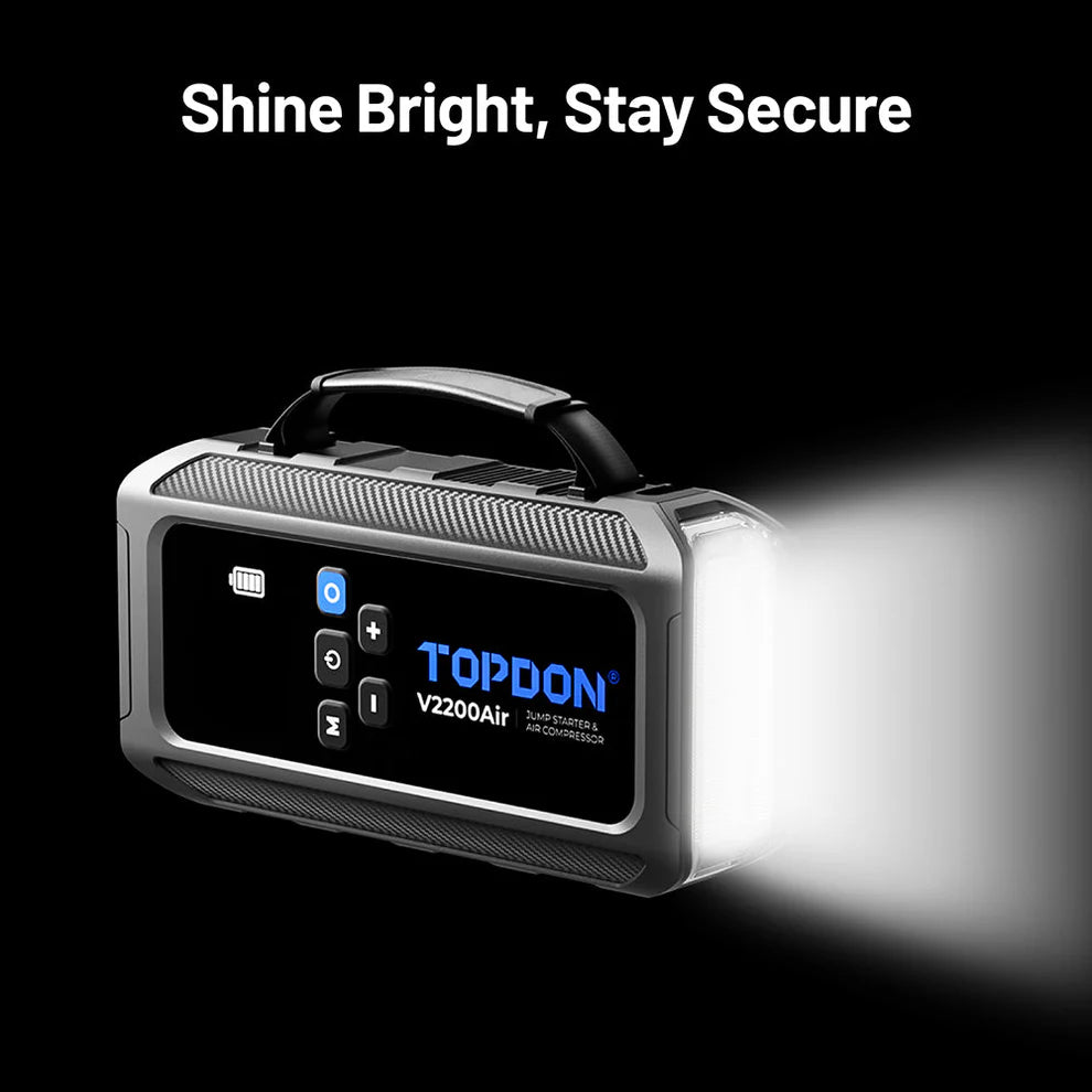 Topdon V2200Air 2200 Peak Amp Jump Starter & Tire Inflator