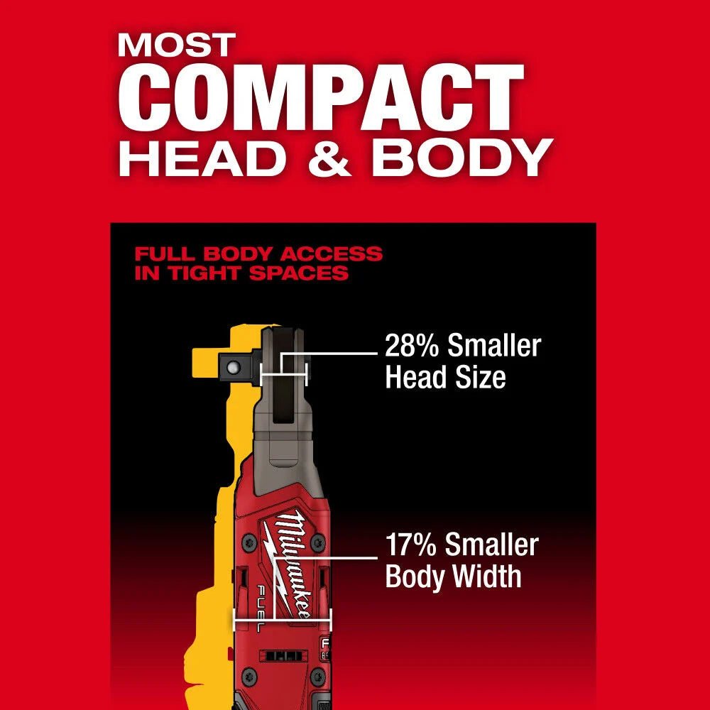 Milwaukee M12 FUEL 1/2 Inch Ratchet Kit 3054-21