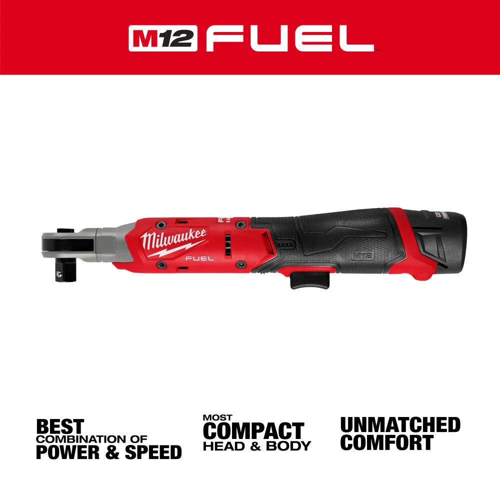 Milwaukee M12 FUEL 1/2 Inch Ratchet Kit 3054-21
