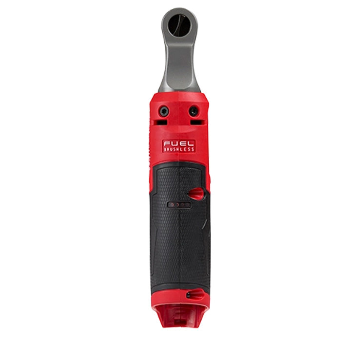Milwaukee M12 Fuel 3/8" High Speed Ratchet tool with red and black grip and metal head.
