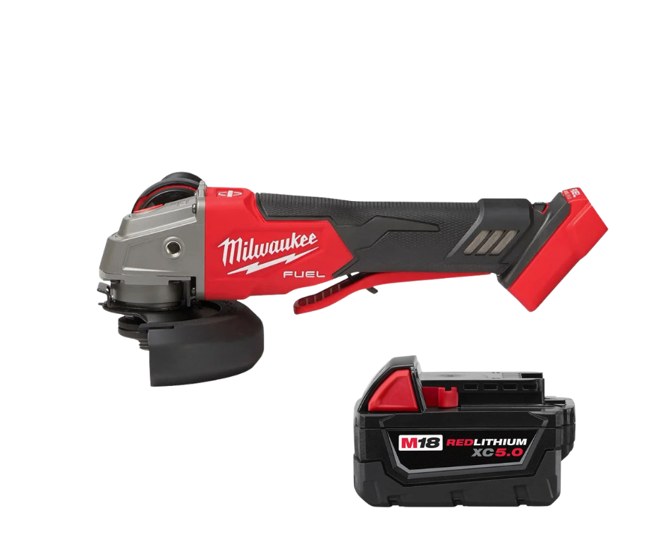 Milwaukee M18 FUEL 4-1/2" / 5" Variable Speed Braking Grinder, Paddle Switch No-Lock With FREE 5.0 battery2888-20