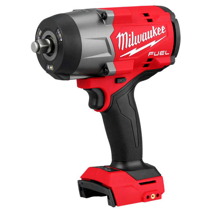 M18 Fuel 1/2" High Torque Impact Wrench red and black power tool with ergonomic grip.