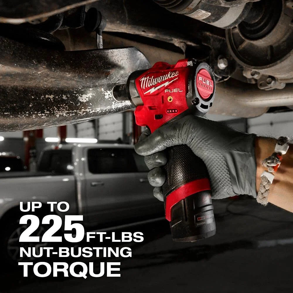 Milwaukee M12 FUEL 3/8 Inch Subcompact Impact Wrench With Free 5.0 High Output Battery 3049-20