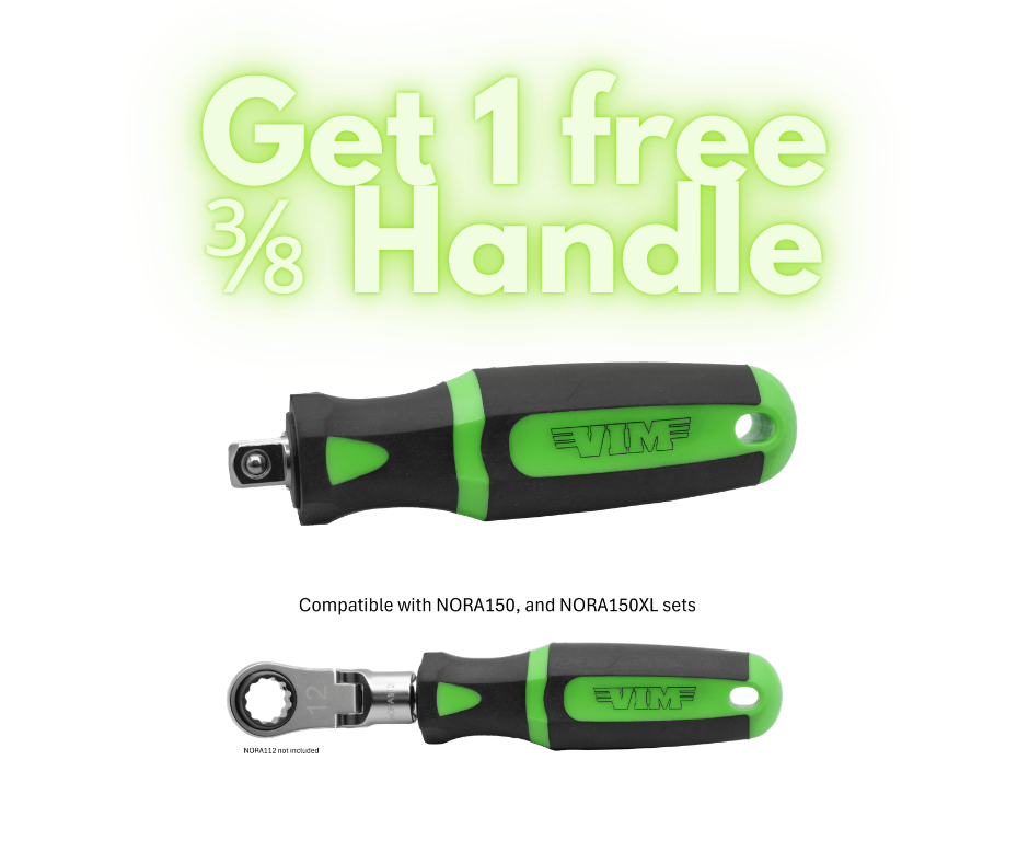 VIM Tools NORA 150 Bundle 8-19mm with FREE H6 Handle (NORA150 and NORA150XL)