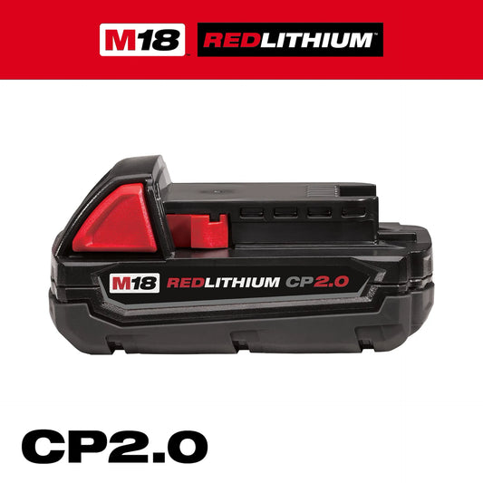 Milwaukee M18 2.0ah Battery 48-11-1820 RedLithium CP2.0 tool battery pack.
