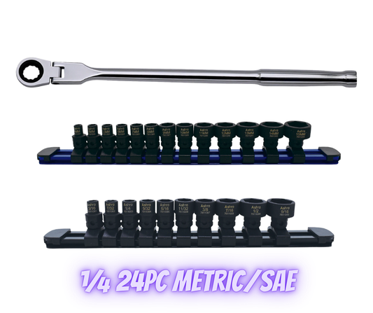 Astro Pneumatic 24pc Nano 1/4in Drive Metric and SAE Special Bundle