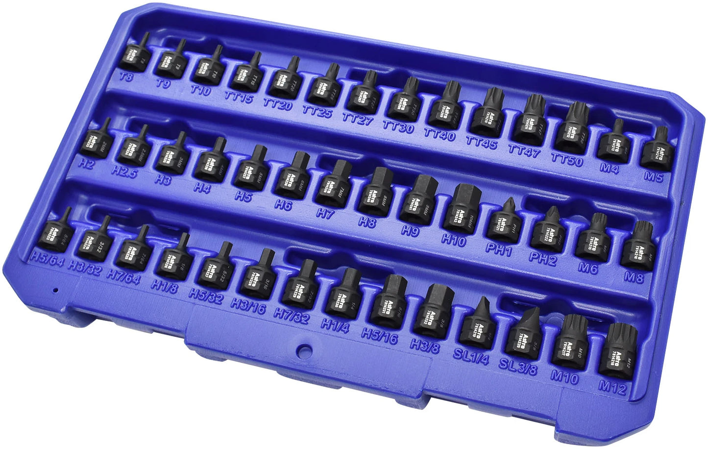 Astro Nano 42-Piece 1/4″ Drive Low Profile Nano Impact Bit Socket Set with Ratchet  #78142