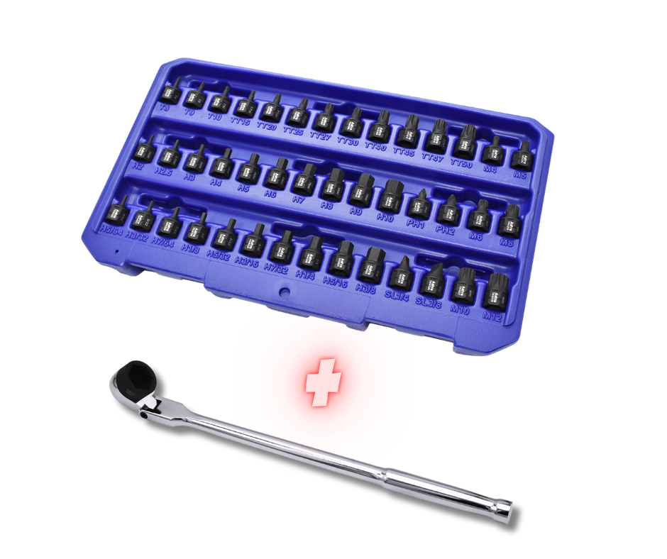 Astro Nano 42-Piece 1/4″ Drive Low Profile Nano Impact Bit Socket Set with Ratchet  #78142