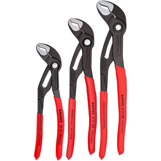 KNIPEX Cobra Water Pump Pliers Set 3pc (00 20 06 US1)