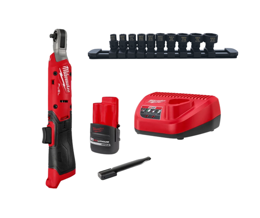 Milwaukee M12 FUEL 1/4 Inch Ratchet Kit With FREE NANO Sockets 3052-21
