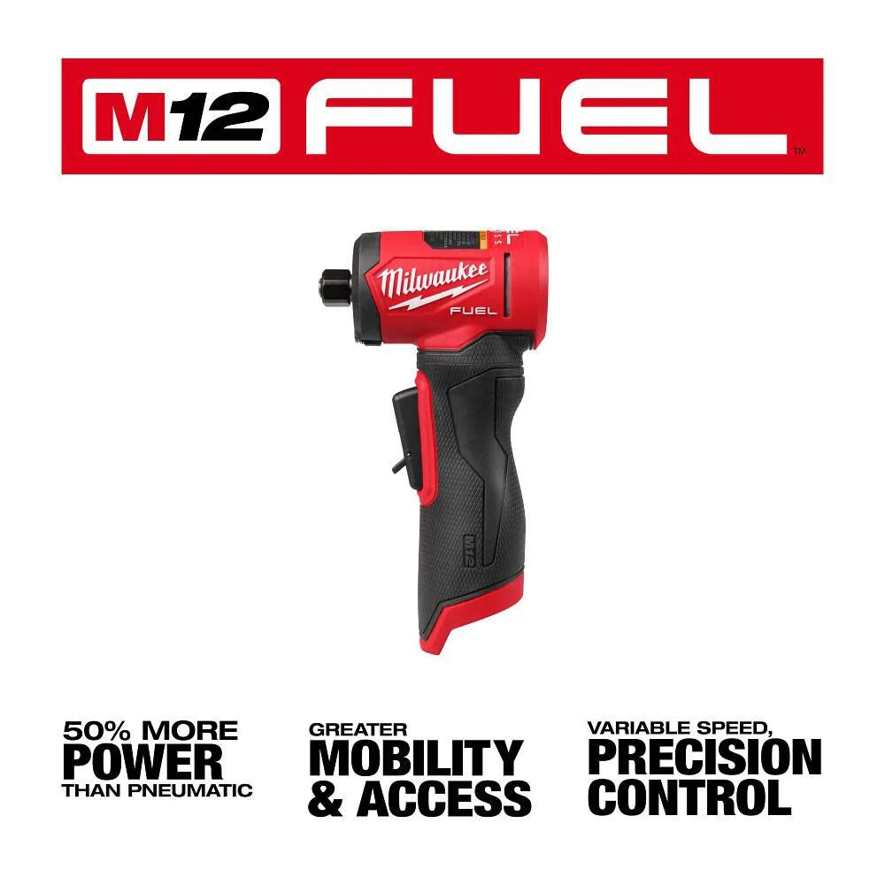 Milwaukee M12 FUEL 1/4 Inch Right Angle Die Grinder With FREE 5.0 High Output Battery 3485-20