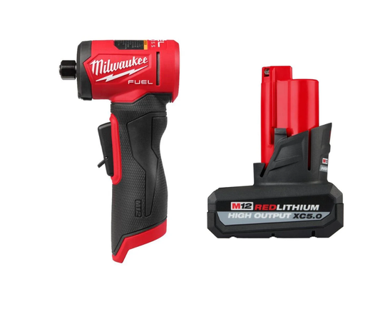 Milwaukee M12 FUEL 1/4 Inch Right Angle Die Grinder With FREE 5.0 High Output Battery 3485-20