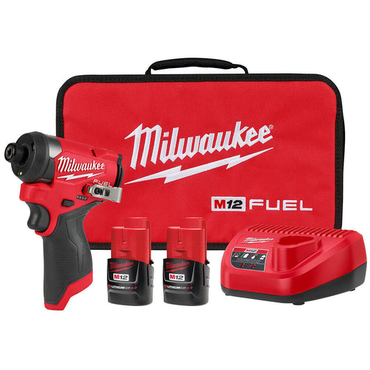 Milwaukee M12 FUEL 1/4inch Hex Impact Driver Kit 3453-22