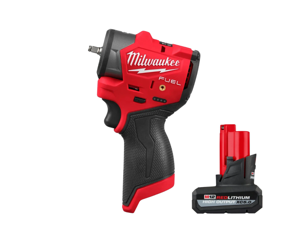 Milwaukee M12 FUEL 1/4 Inch Subcompact Impact Wrench With Free 5.0 High Output Battery 3048-20