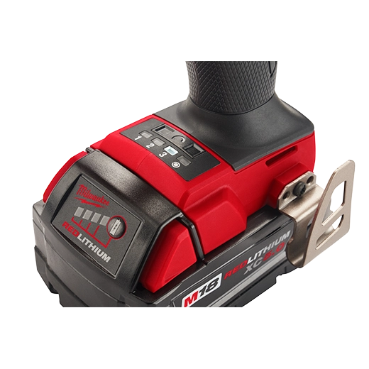 Milwaukee M18 FUEL 3/8" Mid-Torque Impact Wrench 2960-20 red and black cordless tool with battery pack and rugged.
