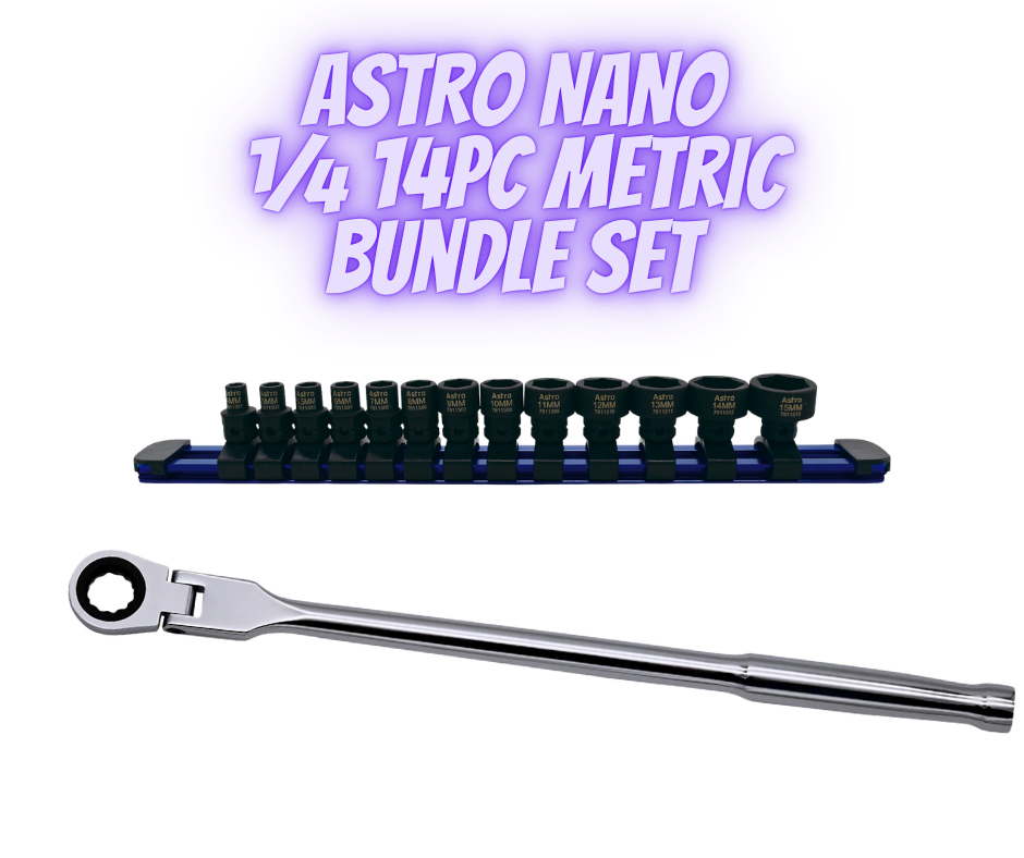 Astro Pneumatic 1/4in 14pc Nano Metric Only Set