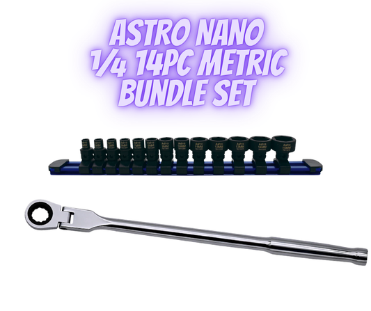 Astro Pneumatic 1/4in 14pc Nano Metric Only Set