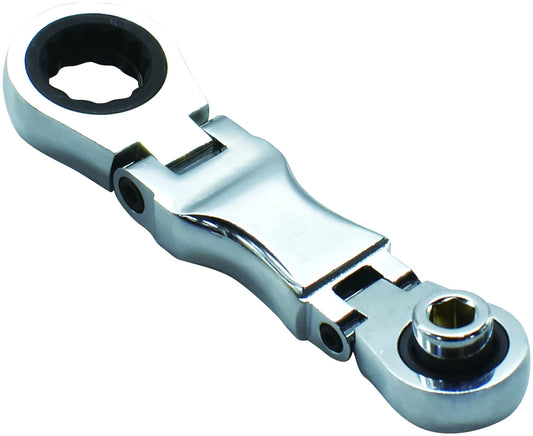 Astro Pneumatic 1/4 and 3/8 Stubby Ratcheting Flex Head Double Box End Wrench for Nano Sockets (78301)